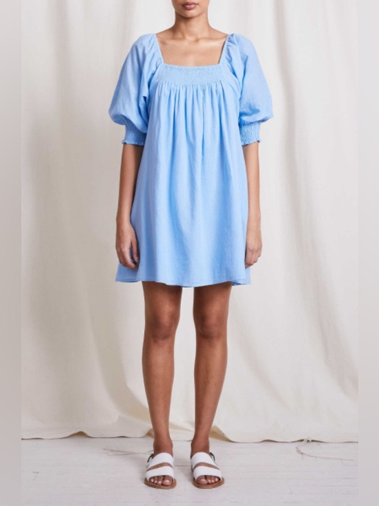 Apiece Apart Dresses & Skirts - Apiece Apart Inacea Balloon Sleeve Dress XS sky blue organic cotton pockets